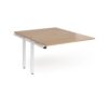 Adapt add on units back to back 1200mm x 1600mm - white frame Beech top - E1216-AB-WH-B