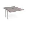 Adapt add on unit single 1200mm x 1600mm - white frame Grey Oak Top - E1216-AB-WH-GO