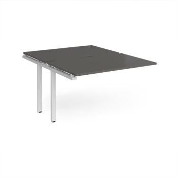 Adapt add on unit single 1200mm x 1600mm - white frame storm grey top - E1216-AB-WH-OG