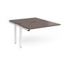 Adapt add on units back to back 1200mm x 1600mm - white frame Walnut top - E1216-AB-WH-W