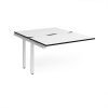 Adapt add on unit single 1200mm x 1600mm - white frame White Top black edge - E1216-AB-WH-WK