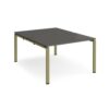 Adapt back to back desks 1200mm x 1600mm - green frame storm grey top - E1216-GN-OG