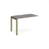 Adapt add on unit single 1200mm x 600mm - green frame Grey Oak Top - E126-AB-GN-GO