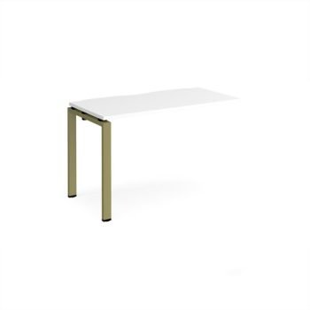 Adapt add on unit single 1200mm x 600mm - green frame White Top - E126-AB-GN-WH