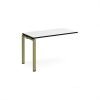 Adapt add on unit single 1200mm x 600mm - green frame White Top black edge - E126-AB-GN-WK