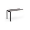 Adapt add on unit single 1200mm x 600mm - black frame Grey Oak Top - E126-AB-K-GO