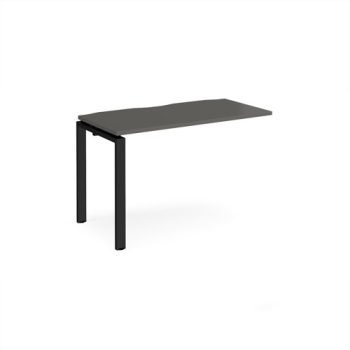 Adapt add on unit single 1200mm x 600mm - black frame storm grey top - E126-AB-K-OG