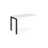 Adapt add on unit single 1200mm x 600mm - black frame White Top - E126-AB-K-WH