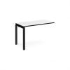 Adapt add on unit single 1200mm x 600mm - black frame White Top black edge - E126-AB-K-WK