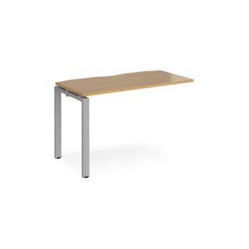Adapt add on unit single 1200mm x 600mm - silver frame Oak Top - E126-AB-S-O