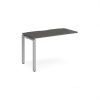 Adapt add on unit single 1200mm x 600mm - silver frame storm grey top - E126-AB-S-OG