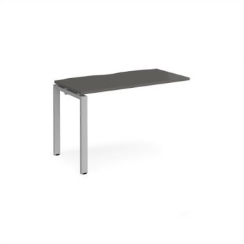 Adapt add on unit single 1200mm x 600mm - silver frame storm grey top - E126-AB-S-OG
