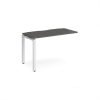 Adapt add on unit single 1200mm x 600mm - white frame storm grey top - E126-AB-WH-OG