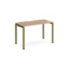 Adapt single desk 1200mm x 600mm - green frame Beech top - E126-GN-B