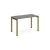 Adapt single desk 1200mm x 600mm - green frame Grey Oak Top - E126-GN-GO