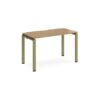 Adapt single desk 1200mm x 600mm - green frame Oak Top - E126-GN-O