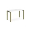 Adapt single desk 1200mm x 600mm - green frame White Top - E126-GN-WH
