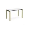 Adapt single desk 1200mm x 600mm - green frame White Top black edge - E126-GN-WK