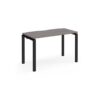 Adapt single desk 1200mm x 600mm - black frame Grey Oak Top - E126-K-GO