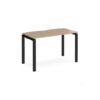 Adapt single desk 1200mm x 600mm - black frame Kendal Oak Top - E126-K-KO
