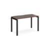 Adapt single desk 1200mm x 600mm - black frame Walnut top - E126-K-W