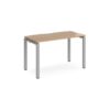 Adapt single desk 1200mm x 600mm - silver frame Beech top - E126-S-B
