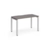 Adapt single desk 1200mm x 600mm - silver frame Grey Oak Top - E126-S-GO
