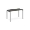 Adapt single desk 1200mm x 600mm - silver frame storm grey top - E126-S-OG