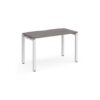 Adapt single desk 1200mm x 600mm - white frame Grey Oak Top - E126-WH-GO