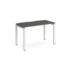 Adapt single desk 1200mm x 600mm - white frame storm grey top - E126-WH-OG