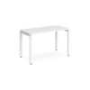 Adapt single desk 1200mm x 600mm - white frame White Top - E126-WH-WH