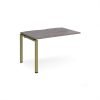 Adapt add on unit single 1200mm x 800mm - green frame Grey Oak Top - E128-AB-GN-GO