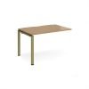 Adapt add on unit single 1200mm x 800mm - green frame Oak Top - E128-AB-GN-O