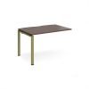 Adapt add on unit single 1200mm x 800mm - green frame Walnut top - E128-AB-GN-W