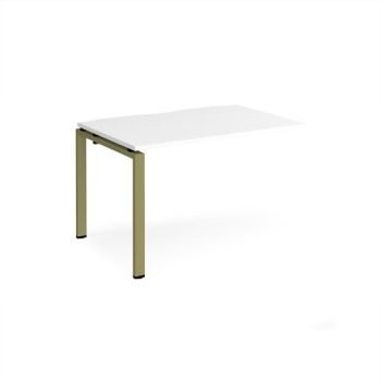 Adapt add on unit single 1200mm x 800mm - green frame White Top - E128-AB-GN-WH
