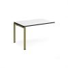 Adapt add on unit single 1200mm x 800mm - green frame White Top black edge - E128-AB-GN-WK