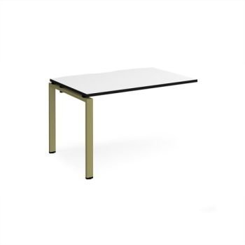 Adapt add on unit single 1200mm x 800mm - green frame White Top black edge - E128-AB-GN-WK