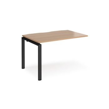Adapt add on unit single 1200mm x 800mm - black frame Beech top - E128-AB-K-B