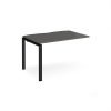 Adapt add on unit single 1200mm x 800mm - black frame storm grey top - E128-AB-K-OG