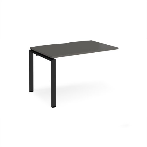 Adapt add on unit single 1200mm x 800mm - black frame storm grey top - E128-AB-K-OG