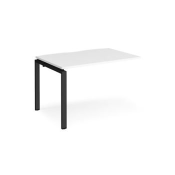 Adapt add on unit single 1200mm x 800mm - black frame White Top - E128-AB-K-WH