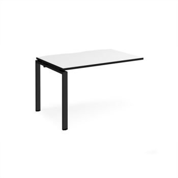 Adapt add on unit single 1200mm x 800mm - black frame White Top black edge - E128-AB-K-WK