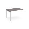 Adapt add on unit single 1200mm x 800mm - silver frame Grey Oak Top - E128-AB-S-GO