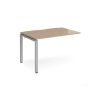 Adapt add on unit single 1200mm x 800mm - silver frame Kendal Oak Top - E128-AB-S-KO