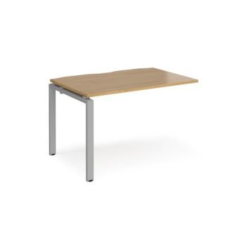 Adapt add on unit single 1200mm x 800mm - silver frame Oak Top - E128-AB-S-O