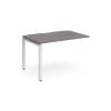 Adapt add on unit single 1200mm x 800mm - white frame Grey Oak Top - E128-AB-WH-GO