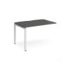 Adapt add on unit single 1200mm x 800mm - white frame storm grey top - E128-AB-WH-OG