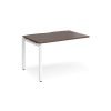 Adapt add on unit single 1200mm x 800mm - white frame Walnut top - E128-AB-WH-W