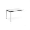 Adapt add on unit single 1200mm x 800mm - white frame White Top black edge - E128-AB-WH-WK