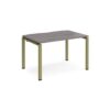 Adapt single desk 1200mm x 800mm - green frame Grey Oak Top - E128-GN-GO
